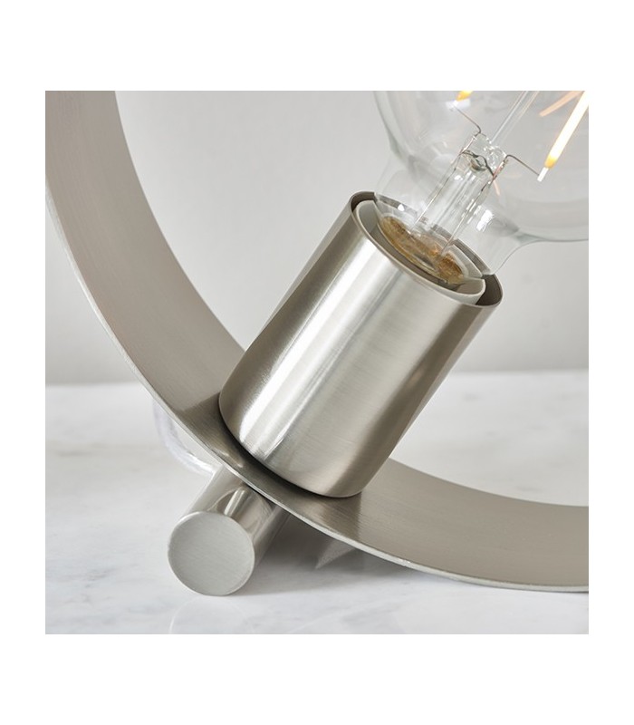 1 Light Table Light Brushed Nickel, E27 - 4