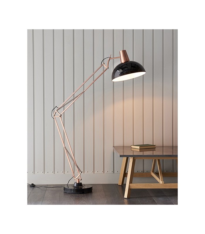 1 Light Floor Light Bronze & Satin Black, E27 - 2