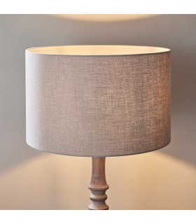 1 Light Shade Light Taupe Linen & Taupe Cotton Mix, E27 - 2