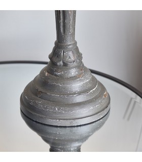 1 Light Table Light Grey Distressed Wood (Base only), E27 - 2