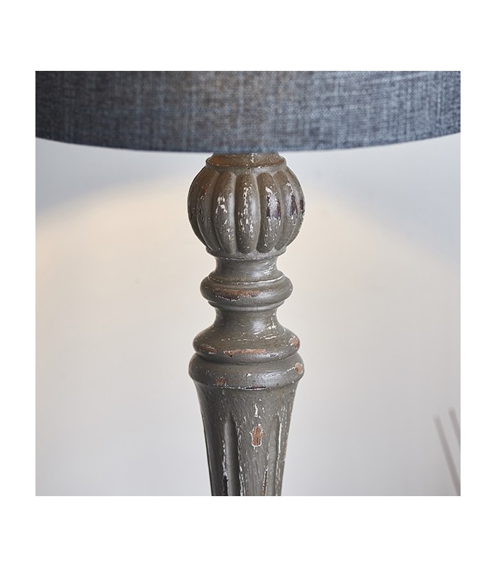 1 Light Table Light Grey Distressed Wood (Base only), E27 - 3