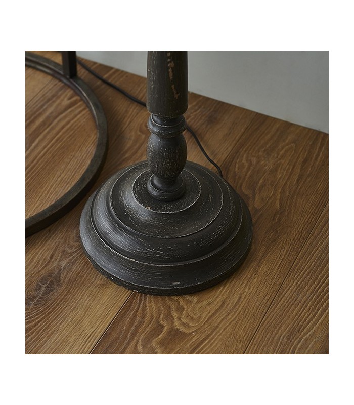 1 Light Floor Light Grey Distressed Wood (Base only), E27 - 3