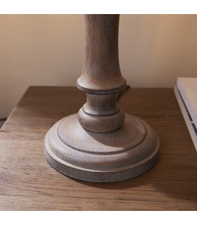 1 Light Table Light Grey Washed Wood (Base only), E27 - 2