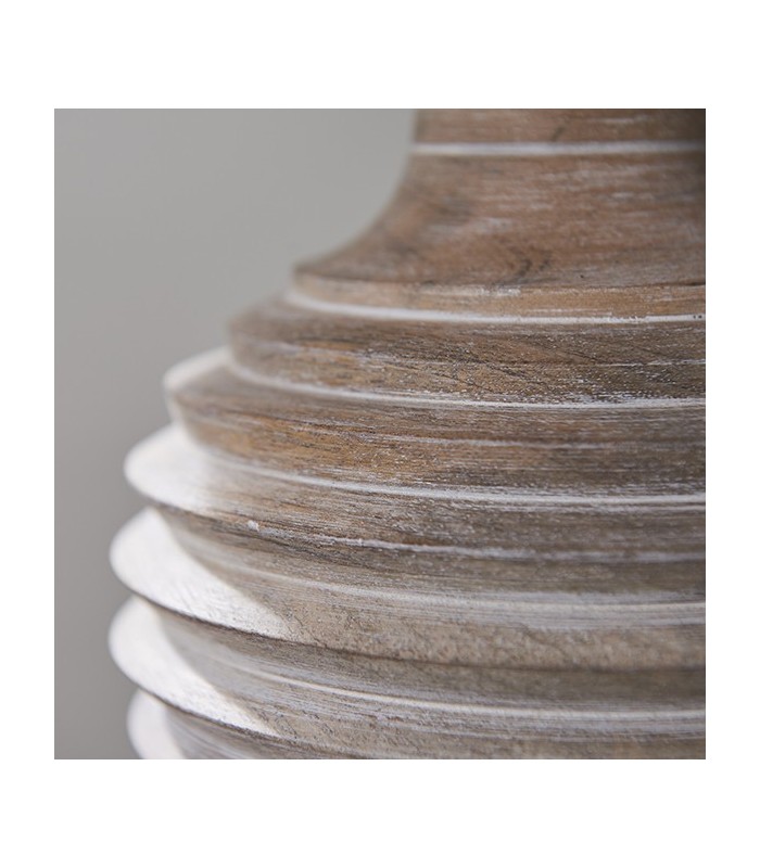 1 Light Table Light White Wash Wood (Base only), E27 - 4