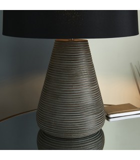1 Light Table Light Antique Grey Wash Wood (Base only), E27 - 2
