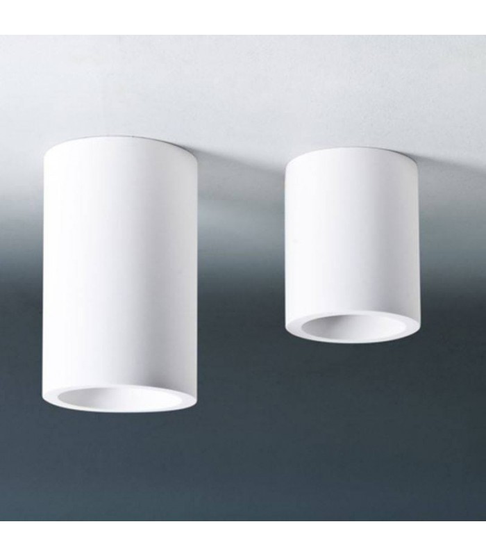1 Light Round Ceiling Downlight Plaster, White, GU10 - 2