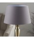 Table Lamp Antique Brass Plate & Charcoal Grey Cotton 1 Light IP20 - E27 - 3