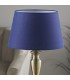 Table Lamp Antique Brass Plate & Navy Cotton 1 Light IP20 - E27 - 3