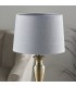 Table Lamp Antique Brass Plate & Charcoal Linen 1 Light IP20 - E27 - 3