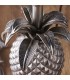 Table Lamp Pewter Plate & Charcoal Grey Silk 1 Light IP20 - E27 - 4