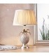Table Lamp Pewter Plate & Oyster Silk 1 Light IP20 - E27 - 2