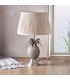 Table Lamp Pewter Plate & Oyster Silk 1 Light IP20 - E27 - 3