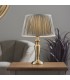 Table Lamp Antique Brass Plate & Charcoal Grey Silk 1 Light IP20 - E27 - 2