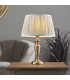 Table Lamp Antique Brass Plate & Silver Silk 1 Light IP20 - E27 - 2