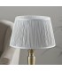 Table Lamp Antique Brass Plate & Silver Silk 1 Light IP20 - E27 - 3