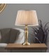 Table Lamp Antique Brass Plate & Dusky Pink Silk 1 Light IP20 - E27 - 2