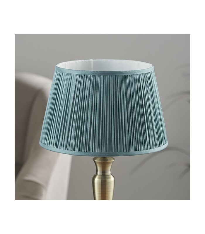 Table Lamp Antique Brass Plate & Fir Silk 1 Light IP20 - E27 - 3
