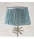 Table Lamp Polished Nickel Plate & Fir Silk 1 Light IP20 - E27 - 3