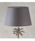 Table Lamp Polished Nickel Plate & Charcoal Grey Cotton 1 Light IP20 - E27 - 3