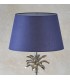 Table Lamp Polished Nickel Plate & Navy Cotton 1 Light IP20 - E27 - 3