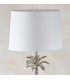 Table Lamp Polished Nickel Plate & Vintage White Linen 1 Light IP20 - E27 - 3