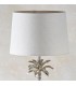 Table Lamp Polished Nickel Plate & Natural Linen 1 Light IP20 - E27 - 3