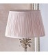 Table Lamp Polished Nickel Plate & Dusky Pink Silk 1 Light IP20 - E27 - 3