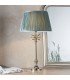 Table Lamp Polished Nickel Plate & Fir Silk 1 Light IP20 - E27 - 2