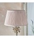 Table Lamp Polished Nickel Plate & Dusky Pink Silk 1 Light IP20 - E27 - 3