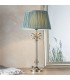 Table Lamp Polished Nickel Plate & Fir Silk 1 Light IP20 - E27 - 2