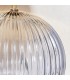 Table Lamp Smokey Grey Ribbed Glass & Charcoal Grey Cotton 1 Light IP20 - E27 - 3