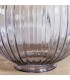 Table Lamp Smokey Grey Ribbed Glass & Charcoal Grey Cotton 1 Light IP20 - E27 - 4