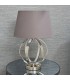 Table Lamp Bright Nickel Plate & Charcoal Grey Cotton 1 Light IP20 - E27 - 3