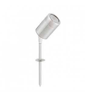 Outdoor Spike IP65 7W Marine Grade Brushed Stainless Steel & Clear Glass - 2