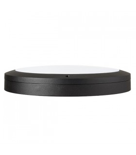 Outdoor Integrated LED Plain Casing IP65 18W Textured Black Paint & Opal Pc - 2