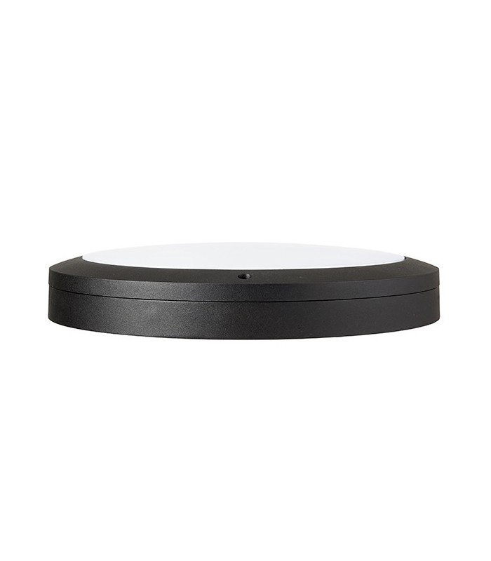 Outdoor Integrated LED Plain Casing IP65 18W Textured Black Paint & Opal Pc - 2