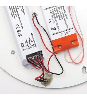 Outdoor Integrated LED Emergency Gear Tray Em 18W Gloss White Paint - 2