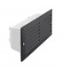 Outdoor Plain & Louvre IP44 40W Textured Black Paint & Frosted Glass - 2