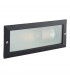 Outdoor Plain & Louvre IP44 40W Textured Black Paint & Frosted Glass - 3